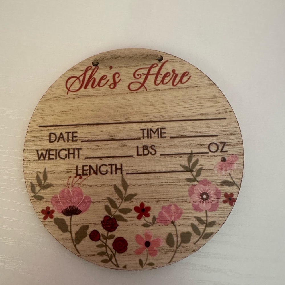 Floral Birth Announcement